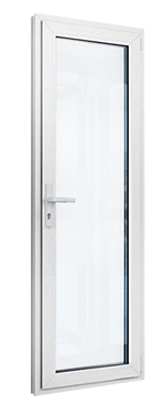 Стандартная ПВХ дверь со стеклопакетом